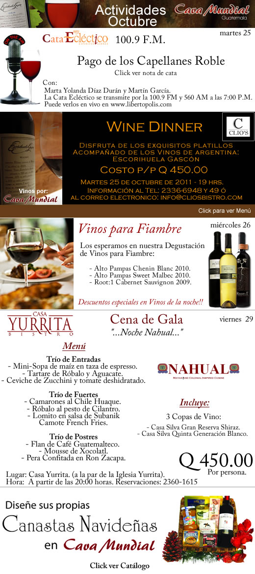 Actividades Cava Mundial
